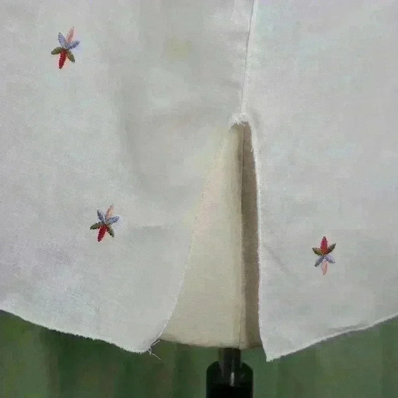 John Mark 100% Linen Floral Embroidered  Tunic Blouse Boho sz S - Picture 7 of 13